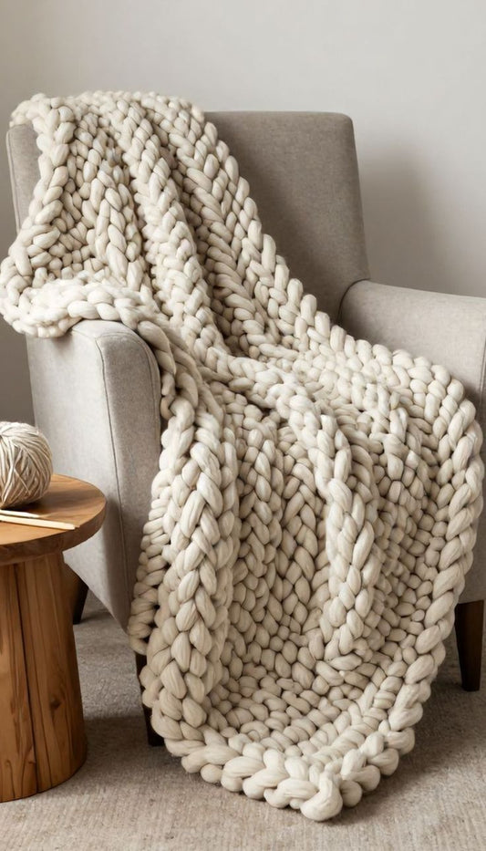 Manta Chunky Knit Nuvem